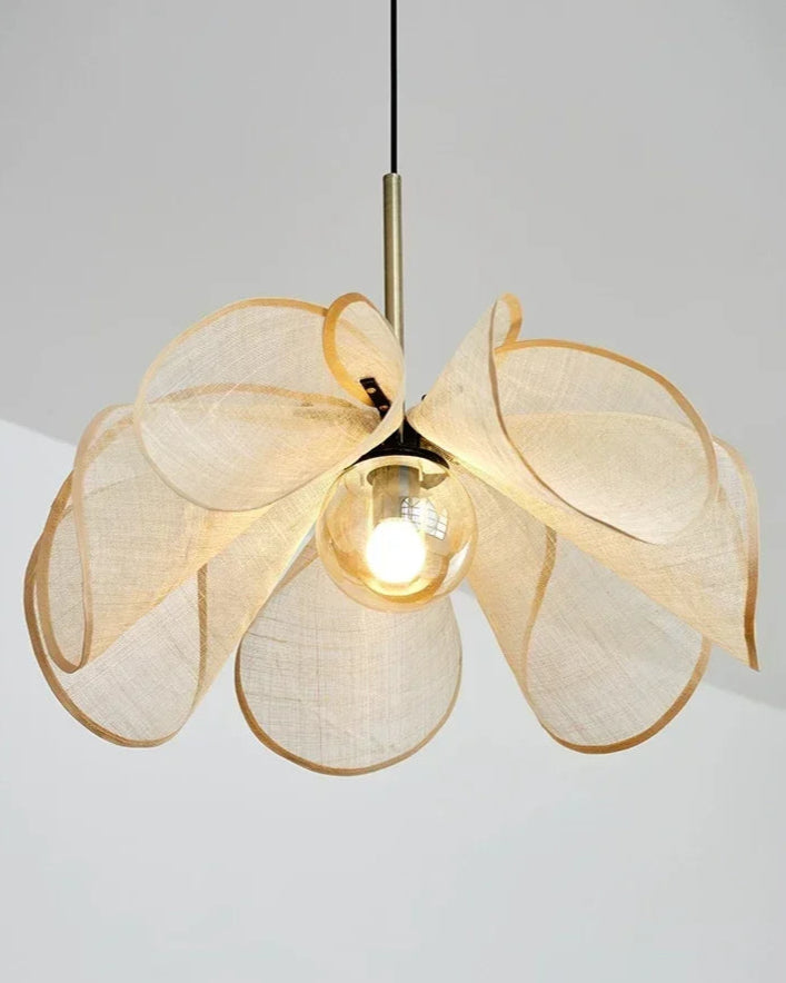 Hanglamp van Plantenvezel – Verstelbare Scandinavische Woonkamer Lamp voor Sfeervolle Interieur