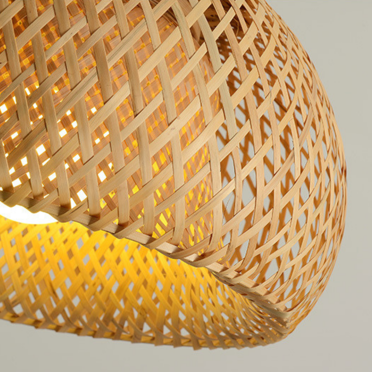 Handgemaakte Rotan Hanglamp voor Eettafel – Verstelbare Bamboe Lamp tot 120 cm in Japandi Stijl
