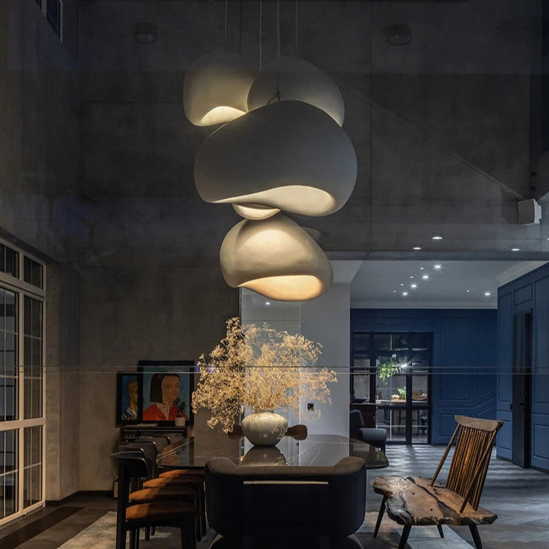 Scandinavische Hanglamp met Betonlook voor Eettafel - Verstelbare Kabel en LED-Compatibel