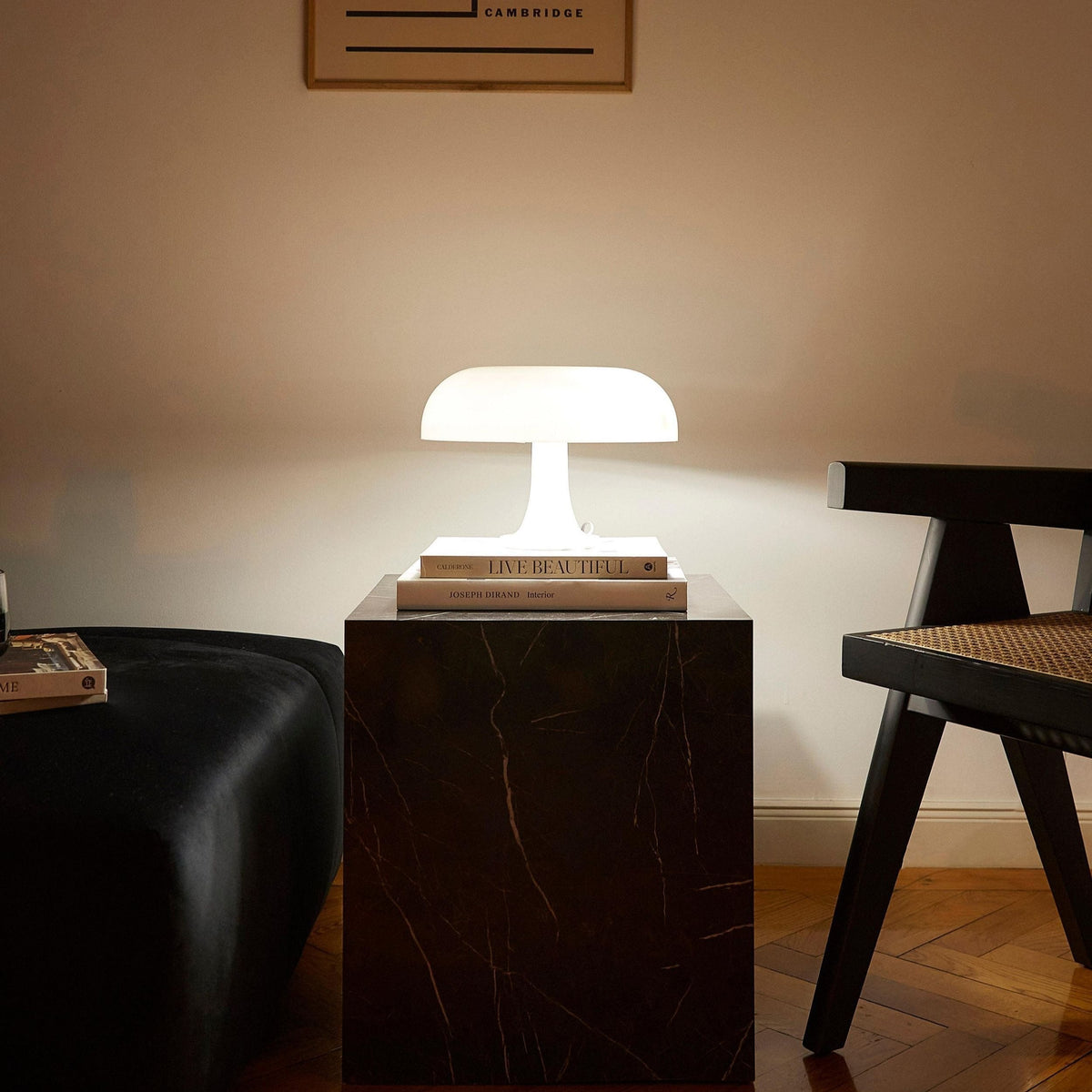 Retro Paddenstoel Tafellamp met Warm Licht – Italiaans Design
