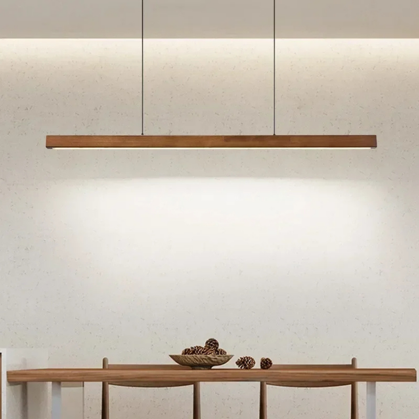 Moderne Houten Hanglamp voor Eettafel – Verstelbare LED Lamp voor Woonkamer en Slaapkamer