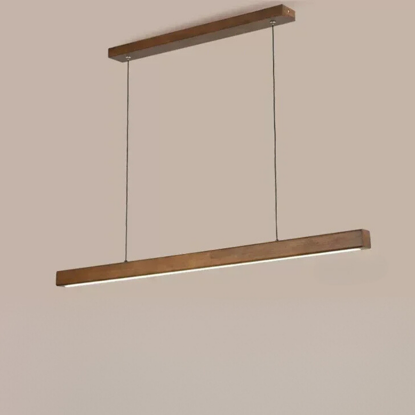 Moderne Houten Hanglamp voor Eettafel – Verstelbare LED Lamp voor Woonkamer en Slaapkamer Walnoot