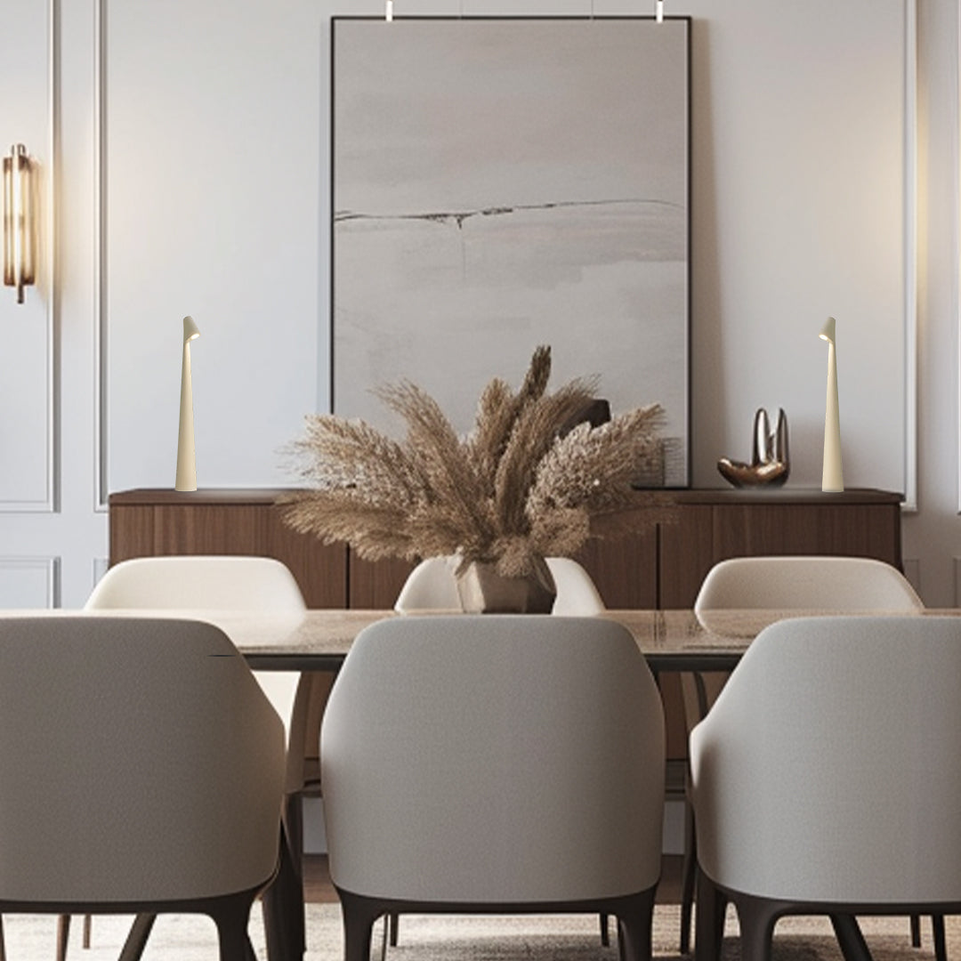 Elegante Oplaadbare Draadloze Tafellamp - Dimbare LED Nachtkast Lampje