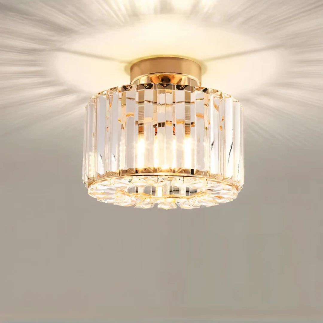 Kristallen Plafondlamp Goud