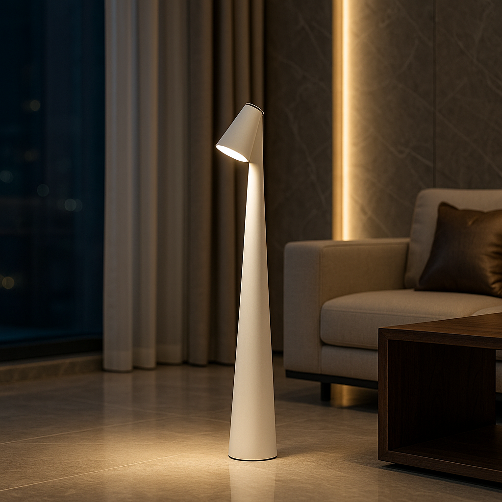 Elegante Oplaadbare Draadloze Tafellamp - Dimbare LED Nachtkast Lampje Wit