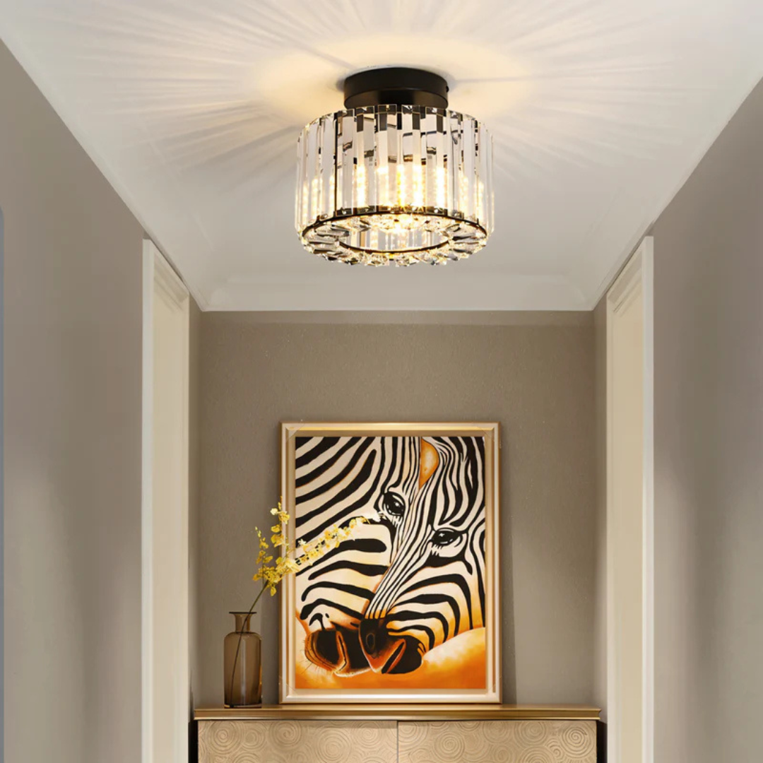 Ronde Plafondlamp Kristalglas