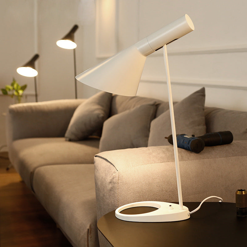 Moderne Tafellamp met Verstelbare Nek Wit