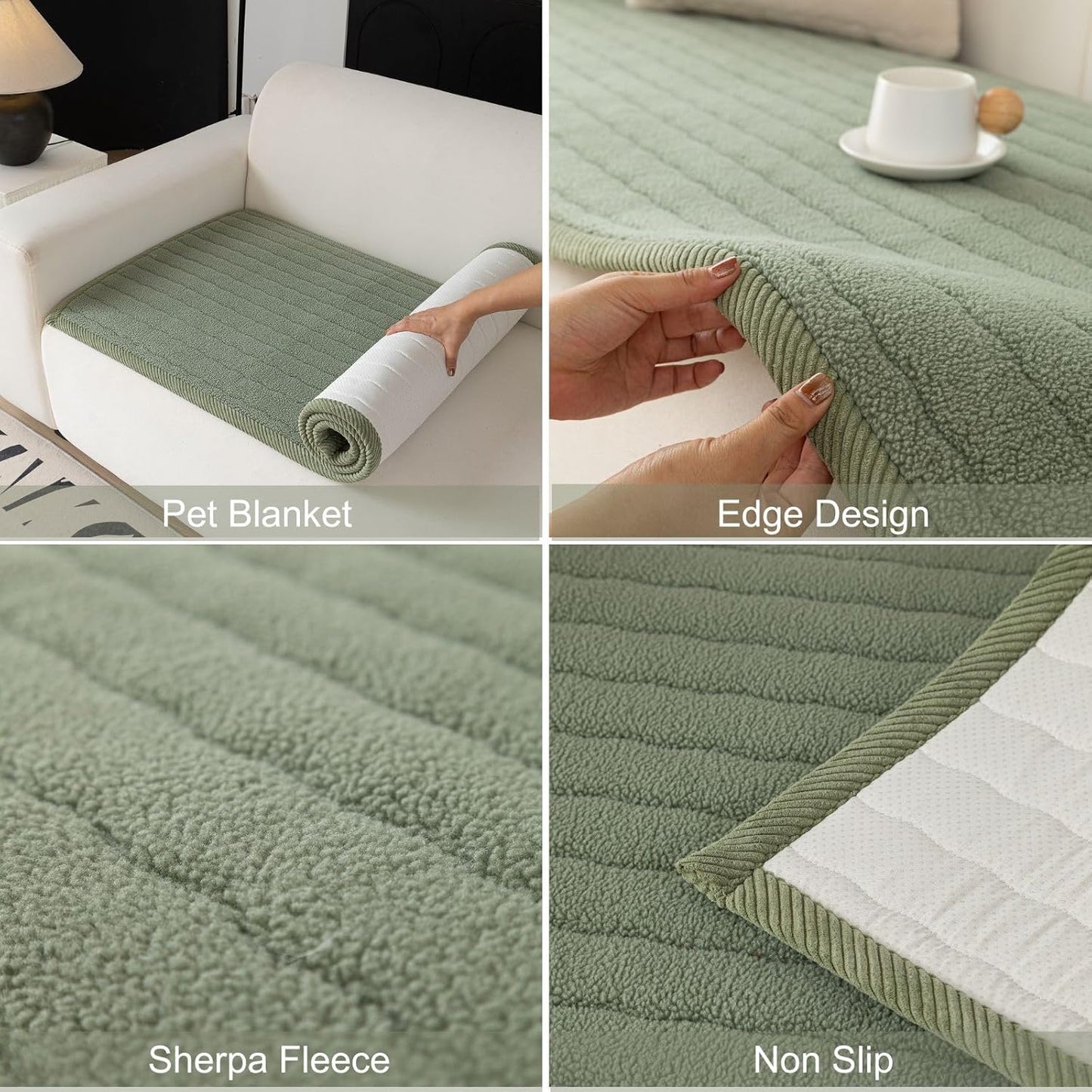 Antislip Polyester Bankhoes voor Huisdieren – Zacht en Beschermend in Grijs, Beige of Blauw 6