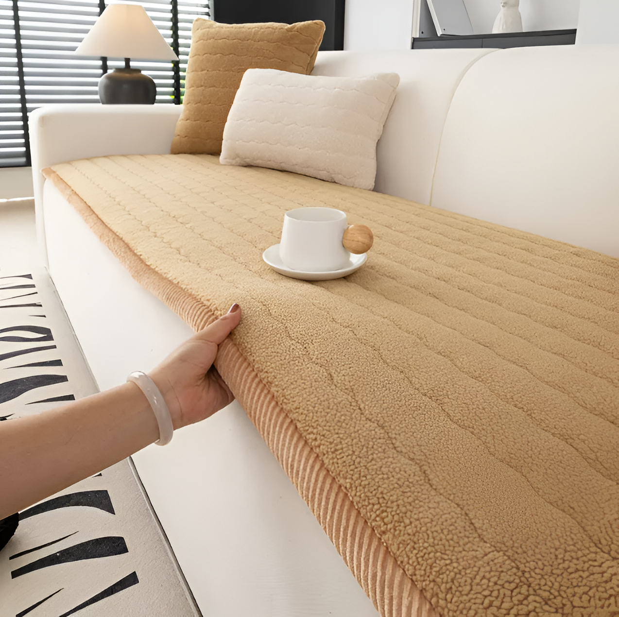 Antislip Polyester Bankhoes voor Huisdieren – Zacht en Beschermend in Grijs, Beige of Blauw 8
