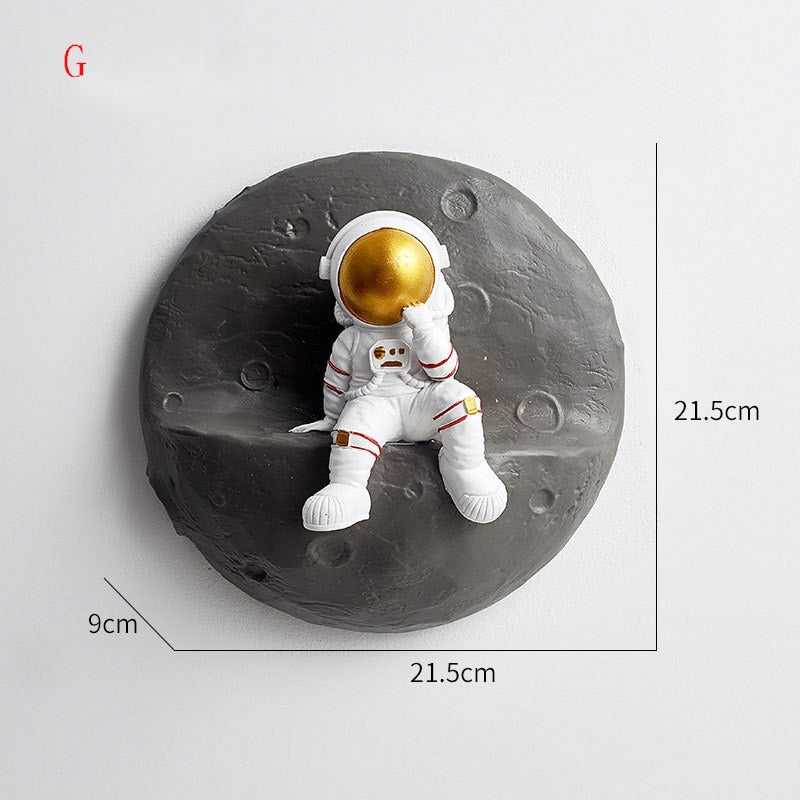 Astronaut Wanddecoratie met 3D Figuren voor Kinderkamer en Speelse Muurdecoratie 11