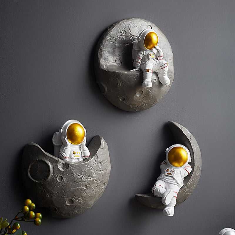 Astronaut Wanddecoratie met 3D Figuren voor Kinderkamer en Speelse Muurdecoratie 4