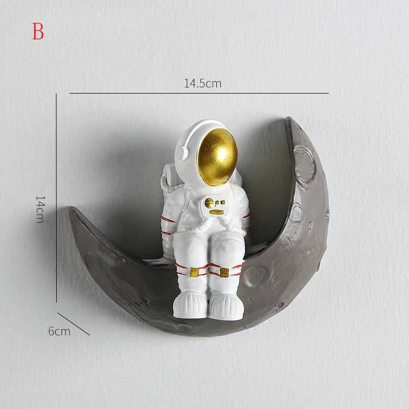 Astronaut Wanddecoratie met 3D Figuren voor Kinderkamer en Speelse Muurdecoratie 9