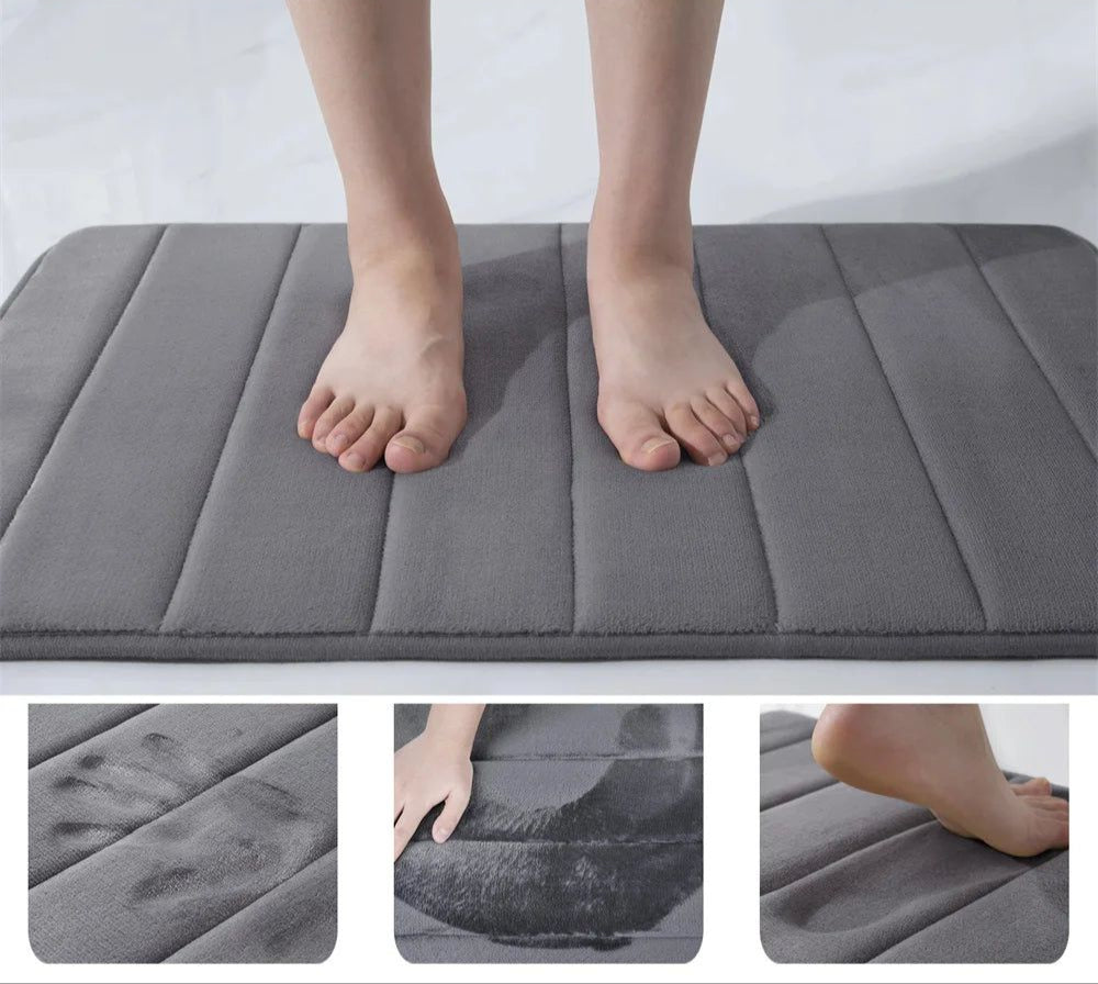 Badmat Antislip van Koraal Fluweel met Superabsorptie en Elegant Ontwerp 2