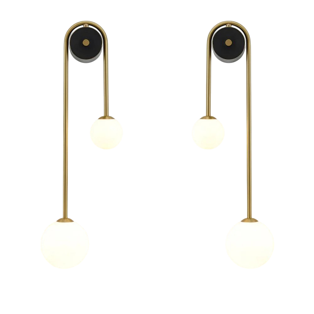 Boog Wandlamp Goud van Messing en Glas – Elegante Muurlamp voor Binnenverlichting 8