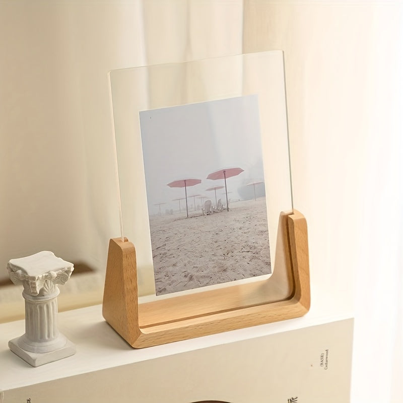 Chic 6-Inch U-Vormige Fotolijst van Acryl en Massief Hout – Horizontaal en Verticaal Gebruik 8
