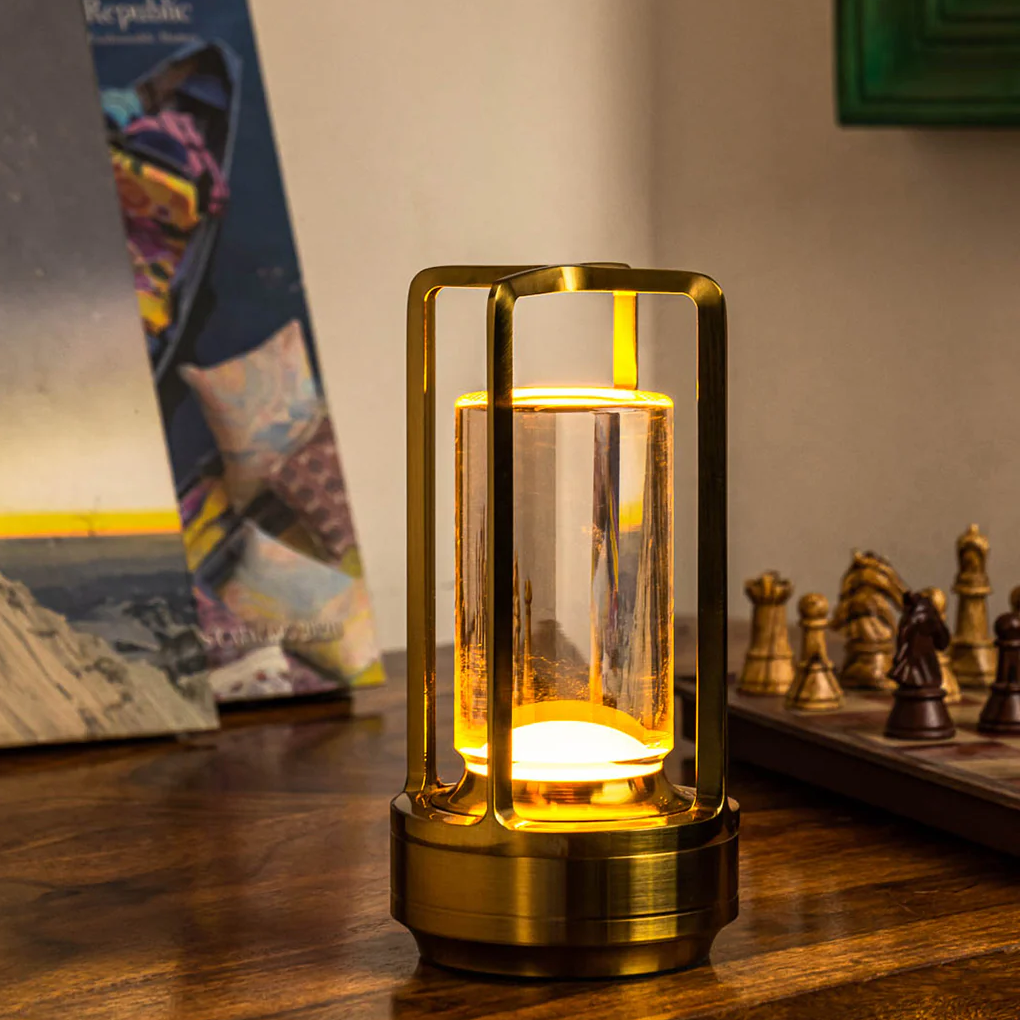 Cilindervormige Kristallen Lantaarn Tafellamp voor Binnen en Buiten 1 lamp