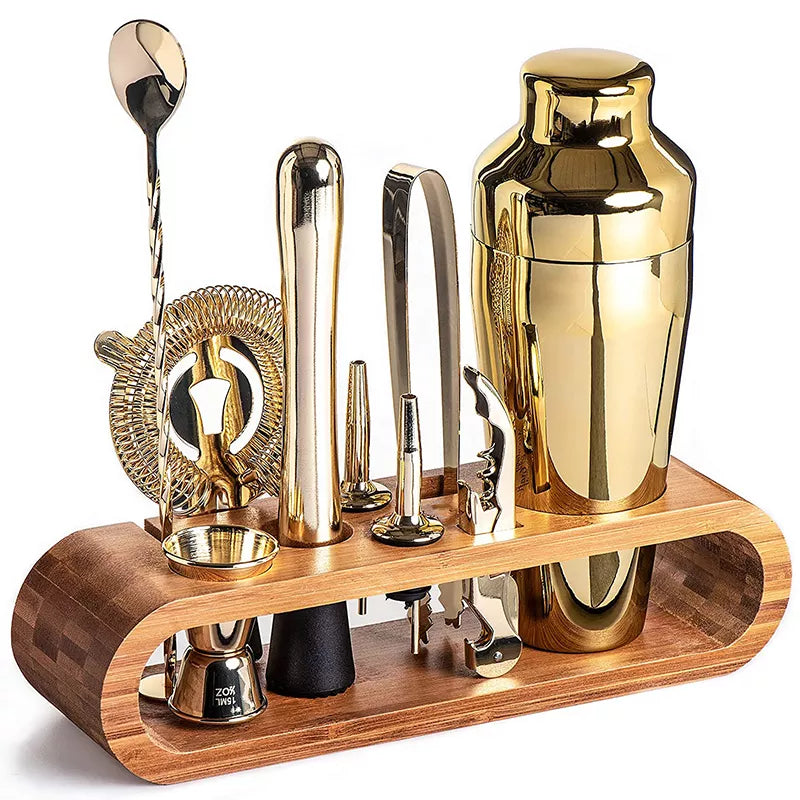 Cocktailset met 10-delige Bar Kit en Luxe Metallic Afwerking voor Professionele Cocktails 10