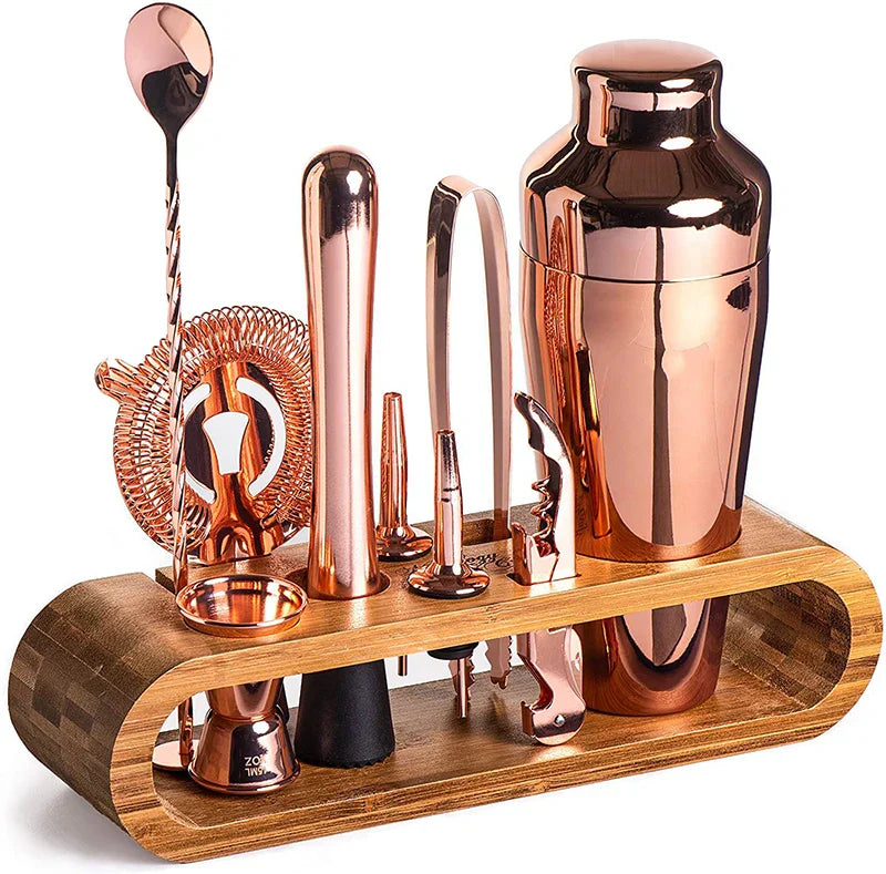 Cocktailset met 10-delige Bar Kit en Luxe Metallic Afwerking voor Professionele Cocktails 8
