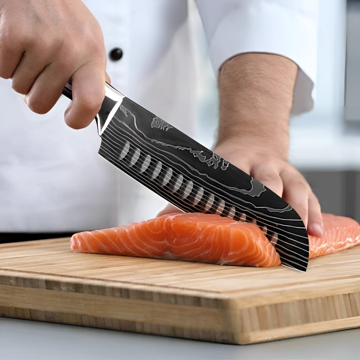 Koksmessenset Japans van Damascus Staal – Professionele Keukenmessen met Ergonomisch Handvat