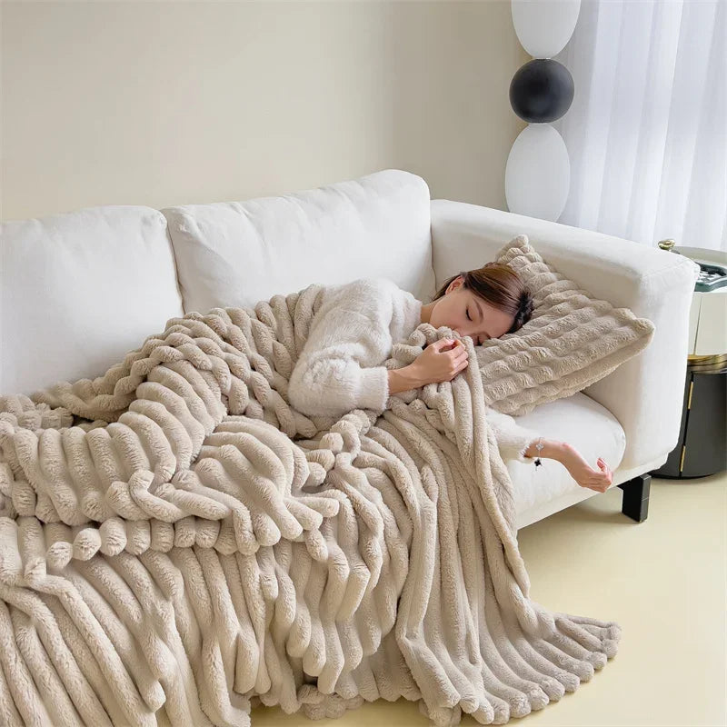 Dames Fleece Deken met Luxe Zacht Materiaal en Warmte 4