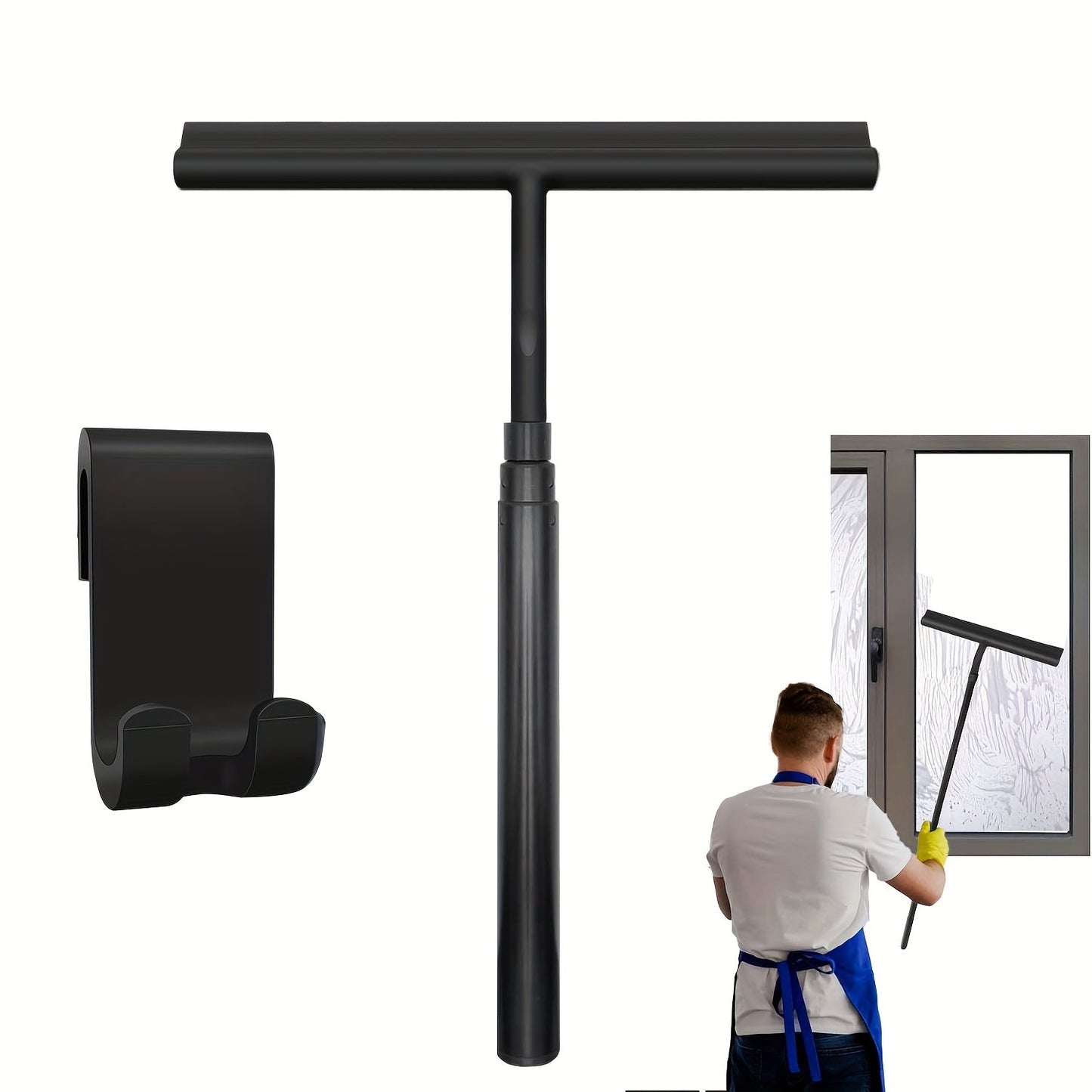 Deluxe Telescopische Douchewisser met Uitschuifbare Steel tot 120 cm voor Efficiënt Schoonmaken 1