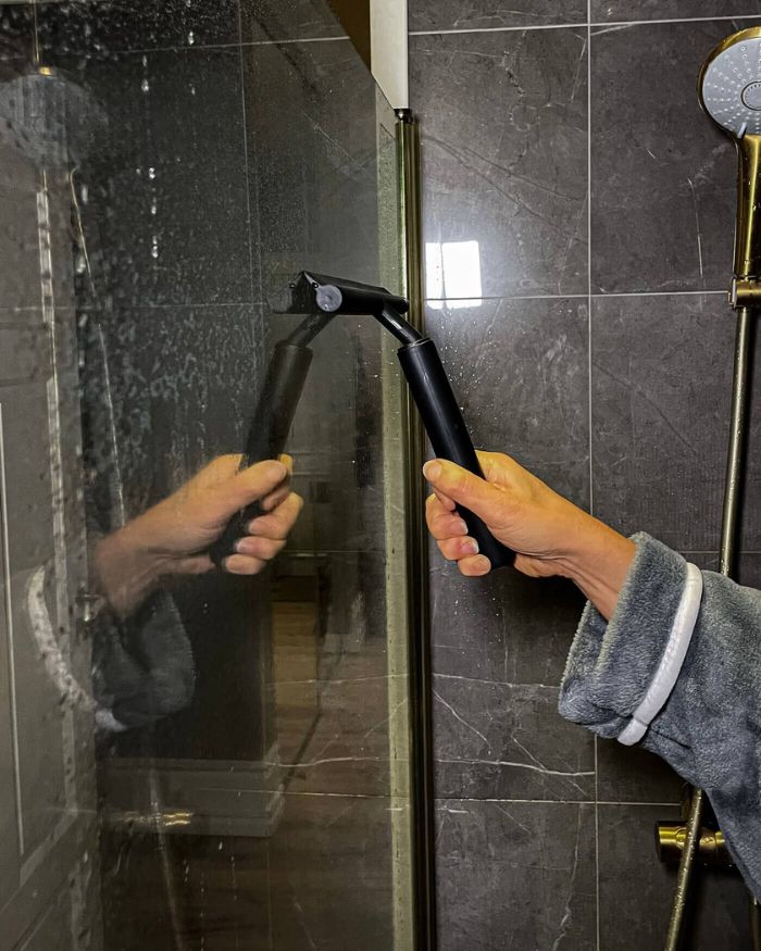 Deluxe Telescopische Douchewisser met Uitschuifbare Steel tot 120 cm voor Efficiënt Schoonmaken 4