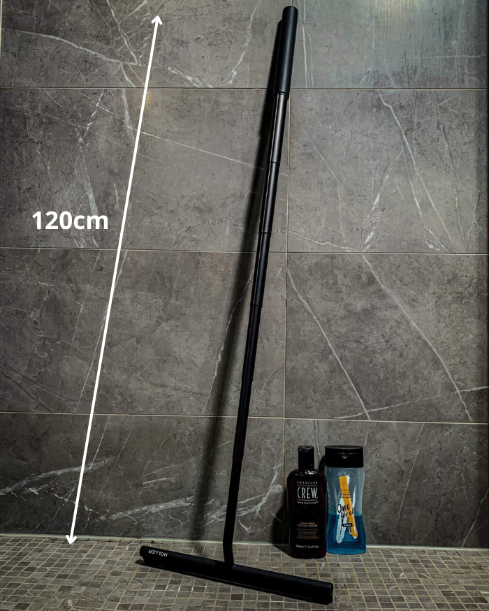 Deluxe Telescopische Douchewisser met Uitschuifbare Steel tot 120 cm voor Efficiënt Schoonmaken 5