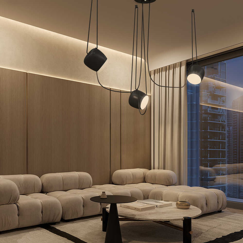 Dimbare Hanglamp voor Woonkamer en Eettafel – Modern Design in Metaal en Glas 2