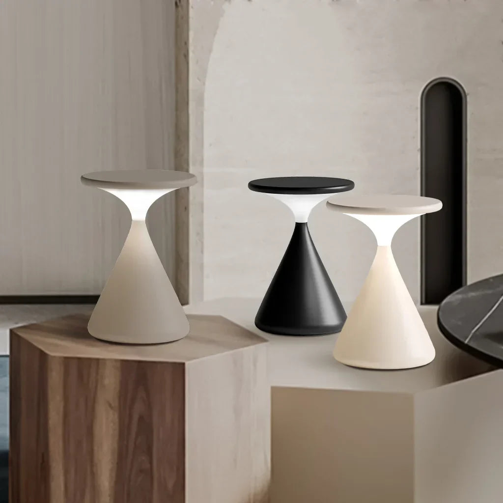 Dimbare Oplaadbare Tafel Lamp - Moderne Zwarte Tafellamp voor Boven Eettafel zonder Kabel 2