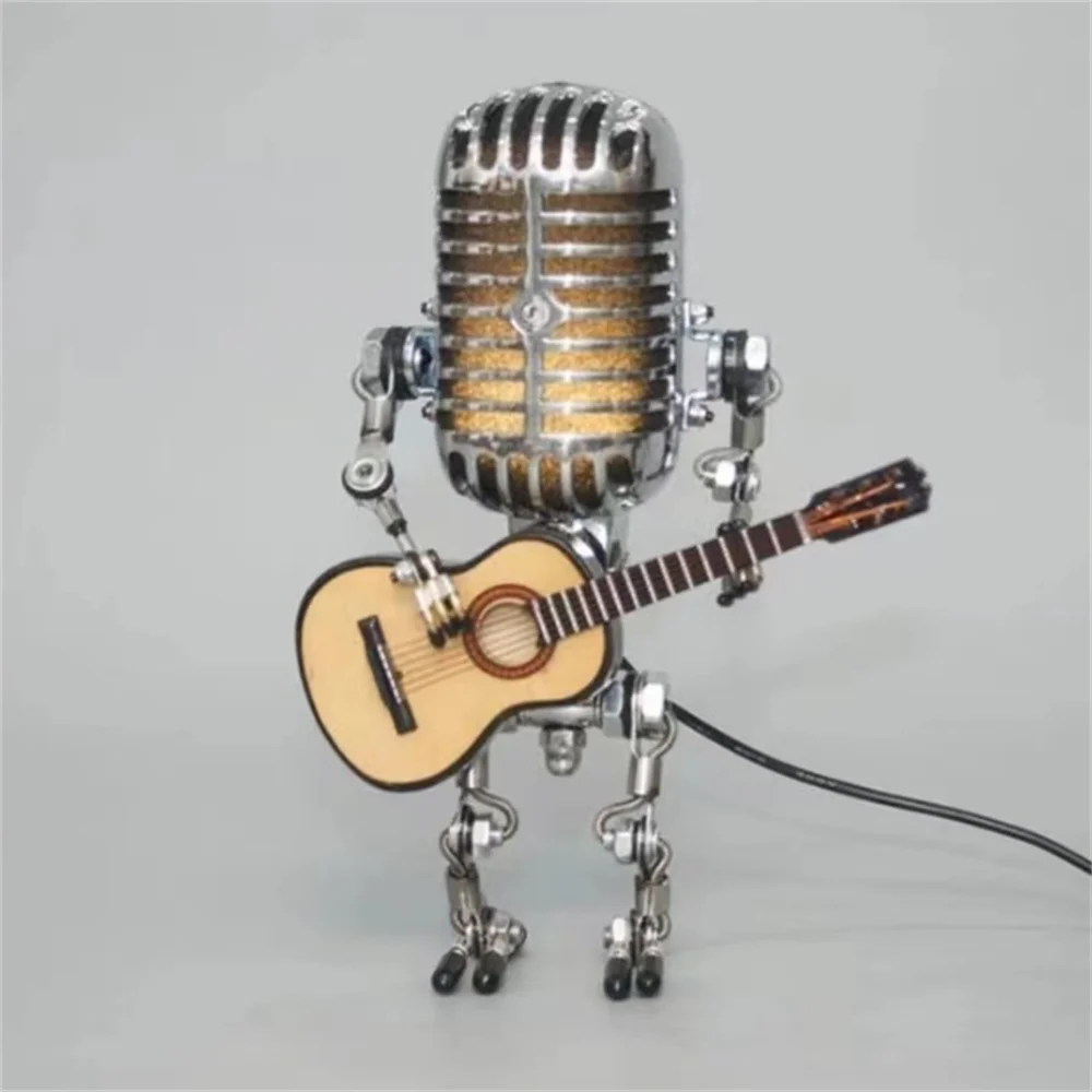 Microfoon met Gitaar Tafellamp Geel