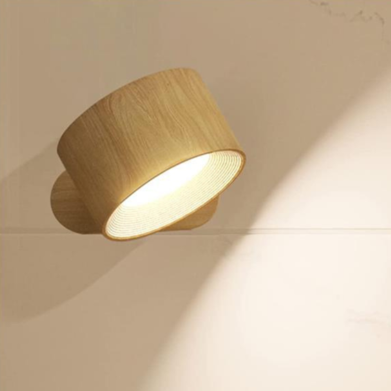 Draadloze Oplaadbare 360° Muurlamp voor Binnen en Buiten Lichtbruin