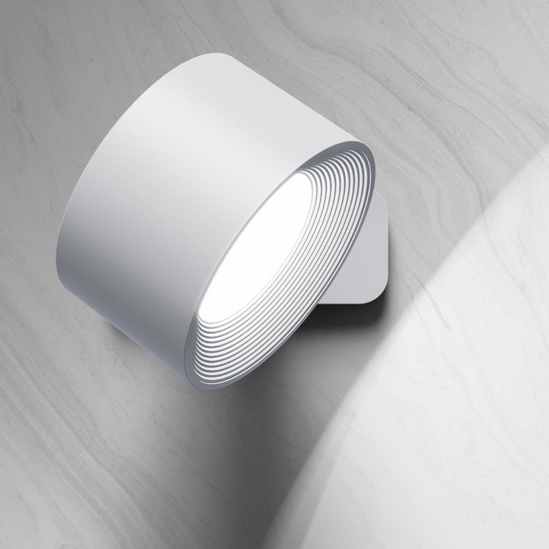 Draadloze Oplaadbare 360° Muurlamp voor Binnen en Buiten Wit