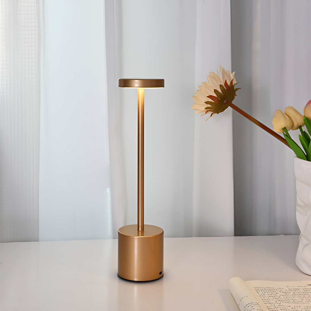 Draadloze Oplaadbare Tafellamp - Retro LED Verlichting voor Woonkamer en Slaapkamer 4