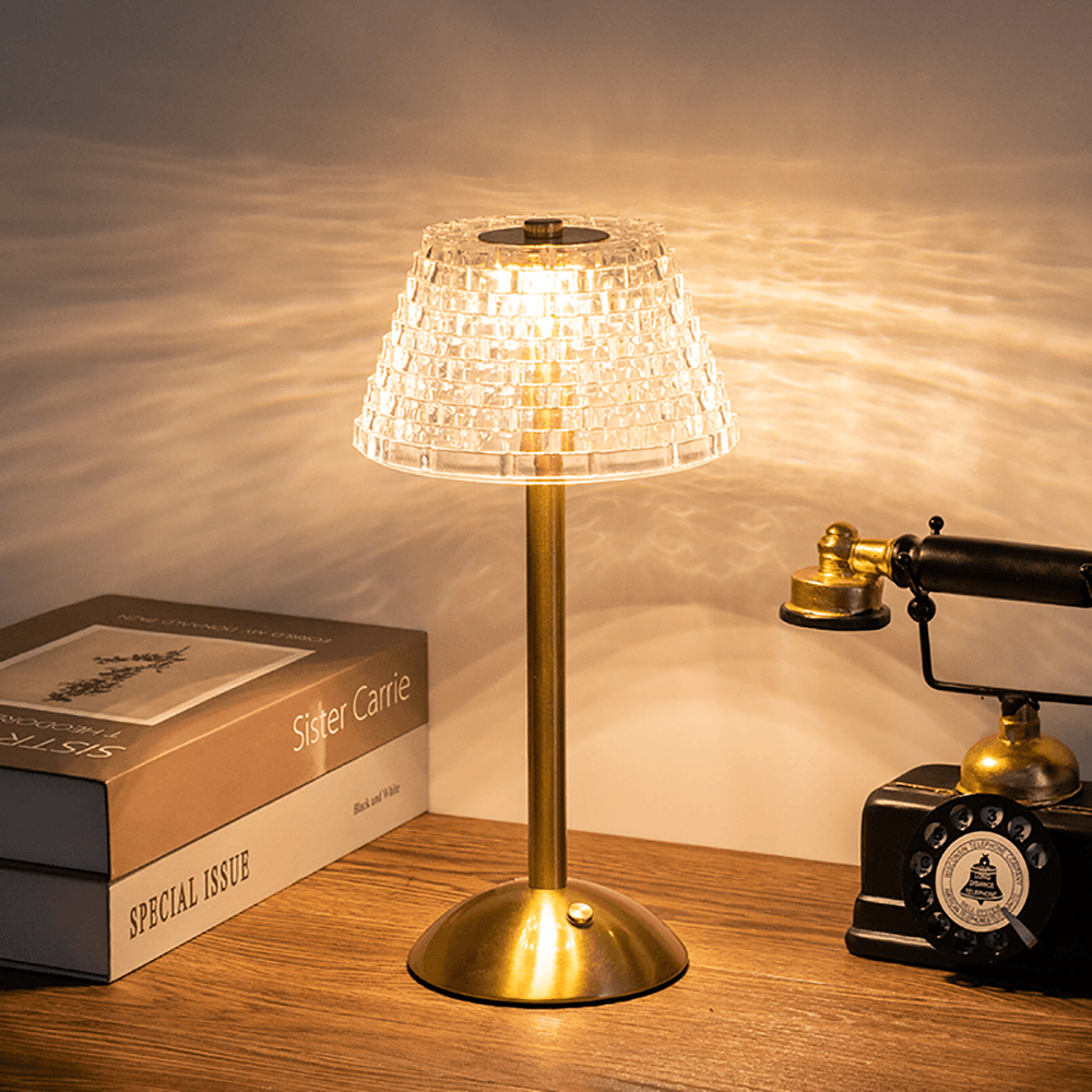 Draadloze Oplaadbare Tafellamp met Aanraakbediening – Elegant Vintage Design voor Binnen en Buiten 5