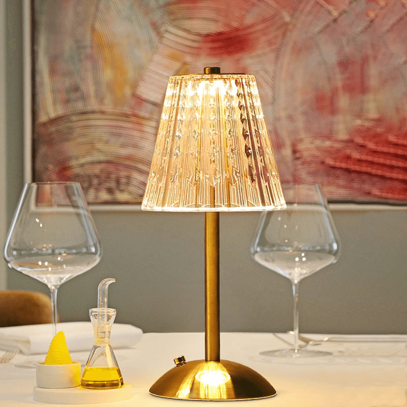 Draadloze Oplaadbare Tafellamp met Aanraakbediening – Elegant Vintage Design voor Binnen en Buiten 7