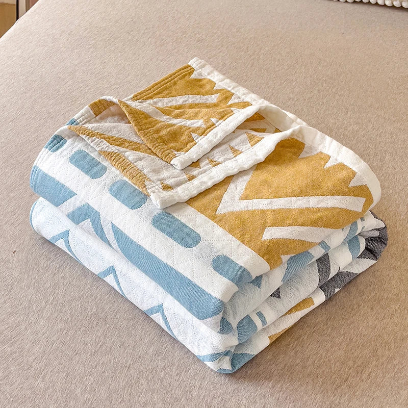 Drie-Laags Japanse Katoenen Gewassen Deken 150x200 cm – Ademend Lichtgewicht Zomer Quilt 1