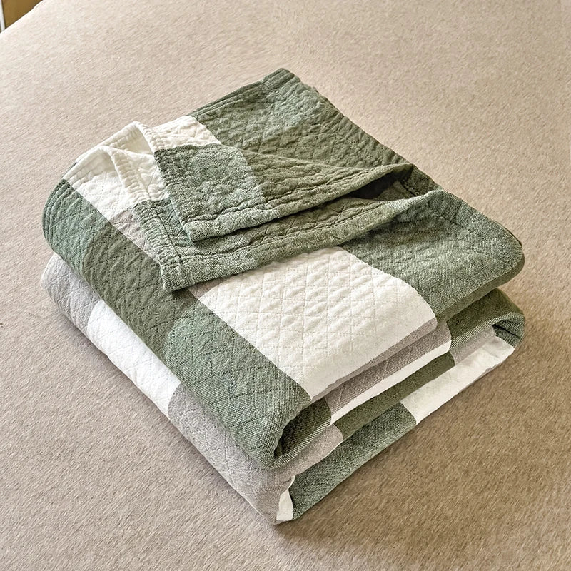Drie-Laags Japanse Katoenen Gewassen Deken 150x200 cm – Ademend Lichtgewicht Zomer Quilt 4