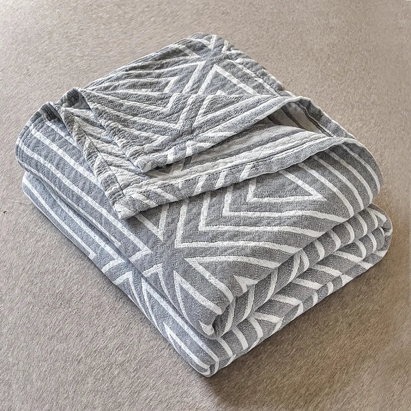 Drie-Laags Japanse Katoenen Gewassen Deken 150x200 cm – Ademend Lichtgewicht Zomer Quilt 6