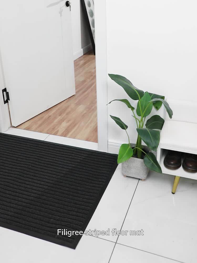 Duurzame Weerbestendige Deurmat voor Binnen en Buiten - Antislip PVC Schoonloopmat 60x90 cm 6