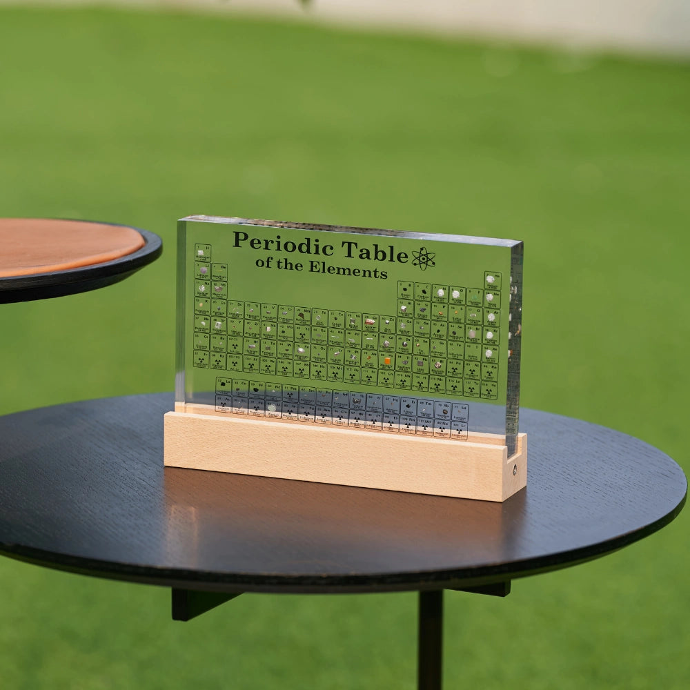 Echte Elementen Periodiek Tafel met Verlichting en Acryl Display voor Educatie en Decoratie 1