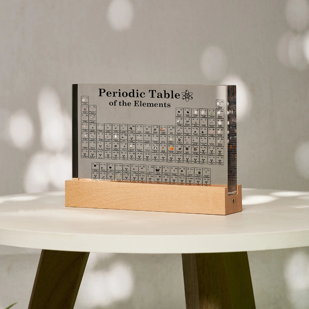 Echte Elementen Periodiek Tafel met Verlichting en Acryl Display voor Educatie en Decoratie 3
