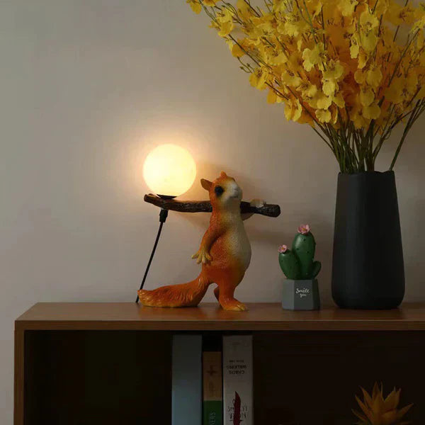 Eiken Tafellamp met Natuurlijke Inspiratie en Energiezuinige LED Verlichting 4