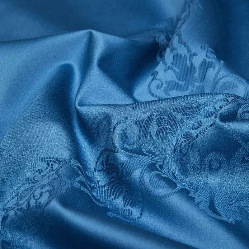 Elegante Blauw Dekbedovertrekset 100% Egyptisch Katoen 200 x 230 cm met 2 Kussenslopen 5