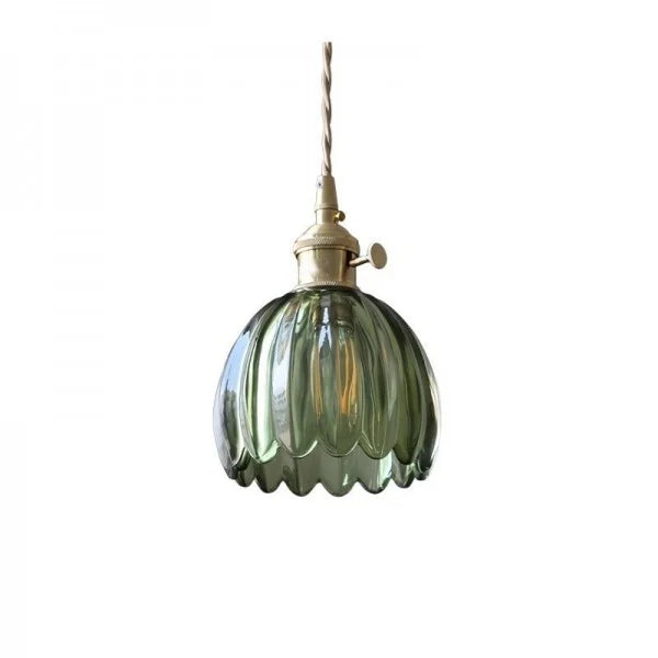 Elegante Hanglamp van Glas voor Eettafel en Woonkamer – Dimbare LED Verlichting met Bloemvormige Schaduw 0