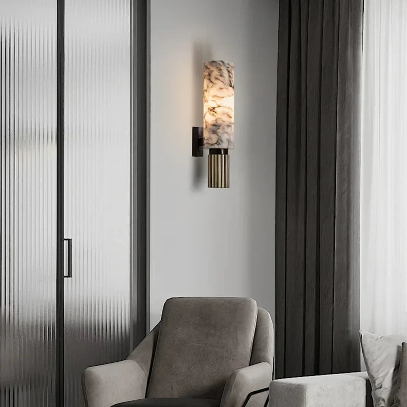 Elegante Marmeren Wandlamp met Zachte Verlichting voor Moderne Interieurs - Muurlamp voor Slaapkamers en Gangen 4