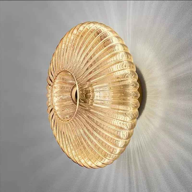 Elegante Ronde Wandlamp van Glas met LED