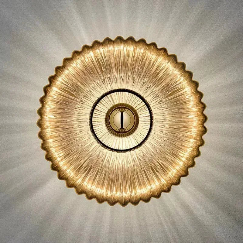 Elegante Ronde Wandlamp van Glas met LED