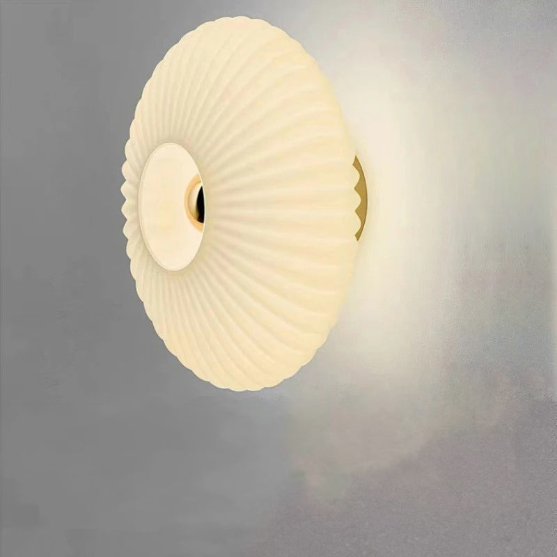 Elegante Ronde Wandlamp van Glas met LED Melk wit