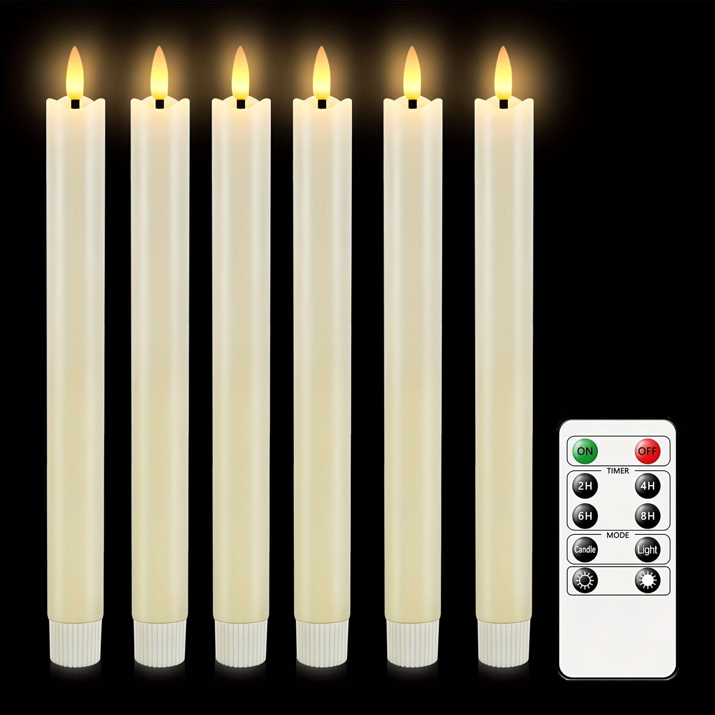 Flameless Kegelkaarsen met Afstandsbediening – Ivoor Wit LED Decoratieve Kaarsen voor Binnen en Buiten 1