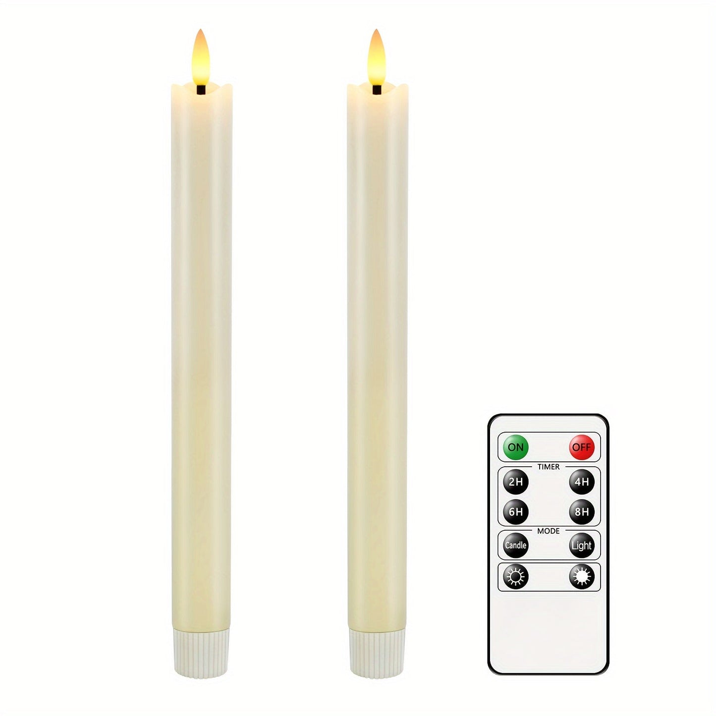 Flameless Kegelkaarsen met Afstandsbediening – Ivoor Wit LED Decoratieve Kaarsen voor Binnen en Buiten 6